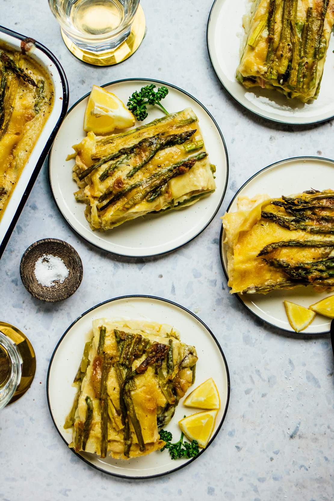 R621 Vegan Asparagus Lasagna with Sauce Hollandaise