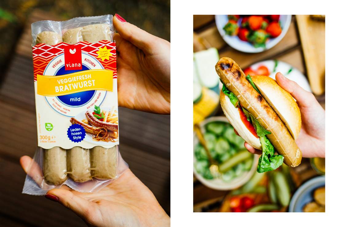 A169 Vegan BBQ Sausages in German Supermarkets