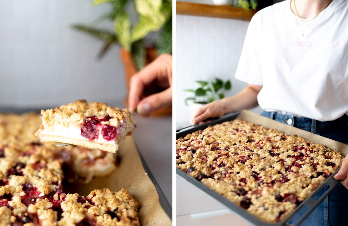 R414 Veganer Quark-Stachelbeer-Streuselkuchen 