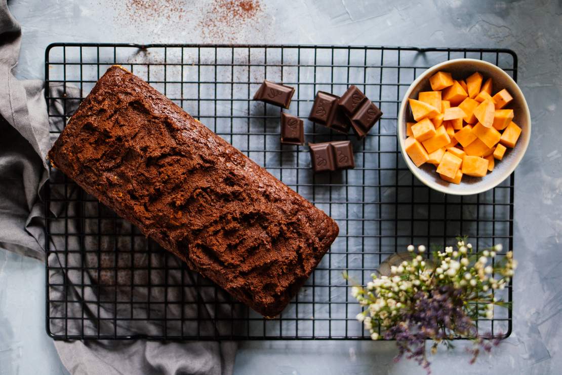 R454 Veganer Schokoladenkuchen mit Süßkartoffel