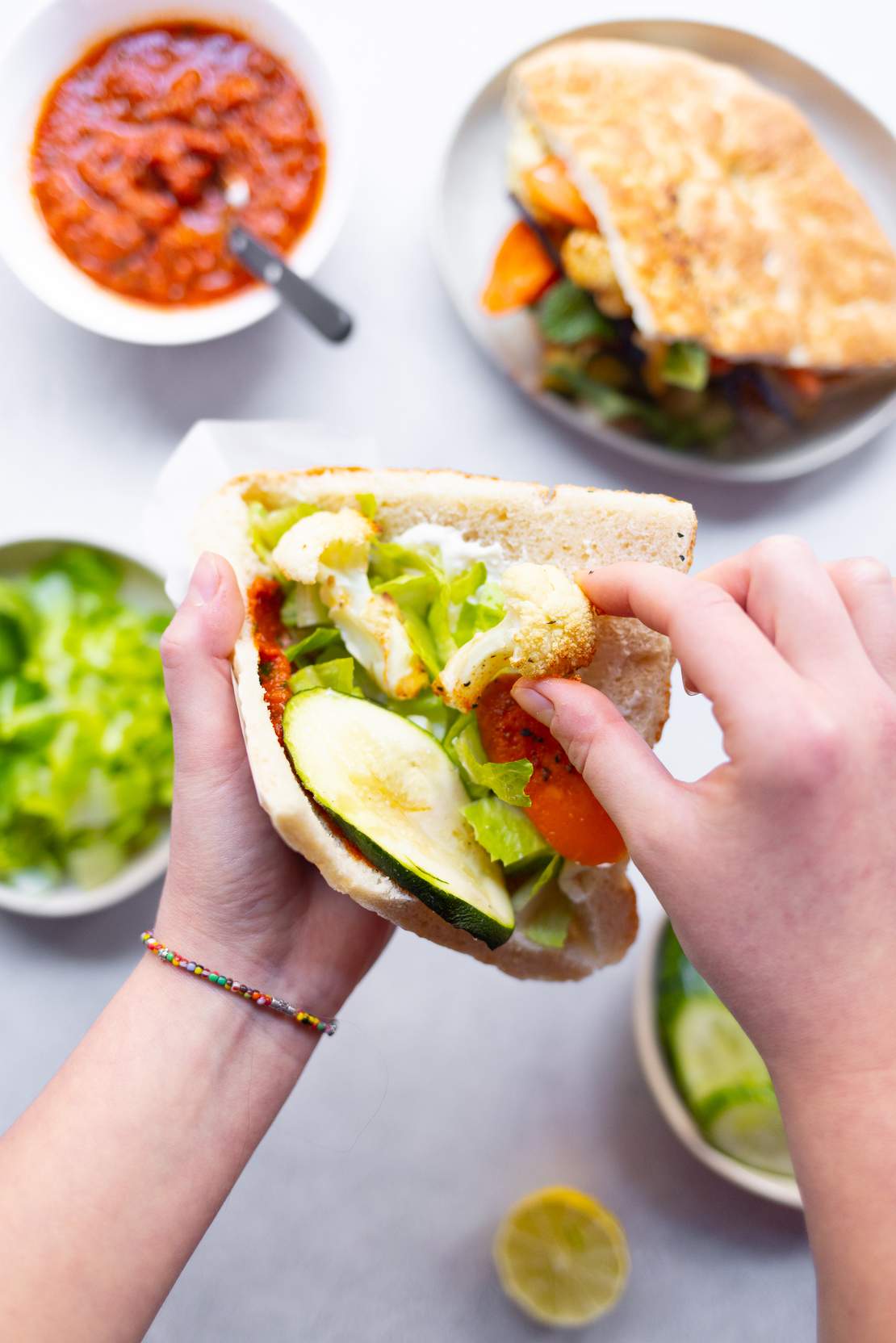 R797 Gemüsedöner mit selbstgemachtem Fladenbrot 