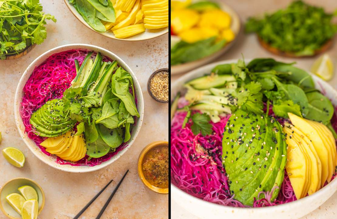 R317 Pinker Glasnudelsalat