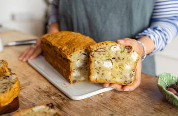 Vegan Zucchini Bread with Plant-Based Feta and Pecans