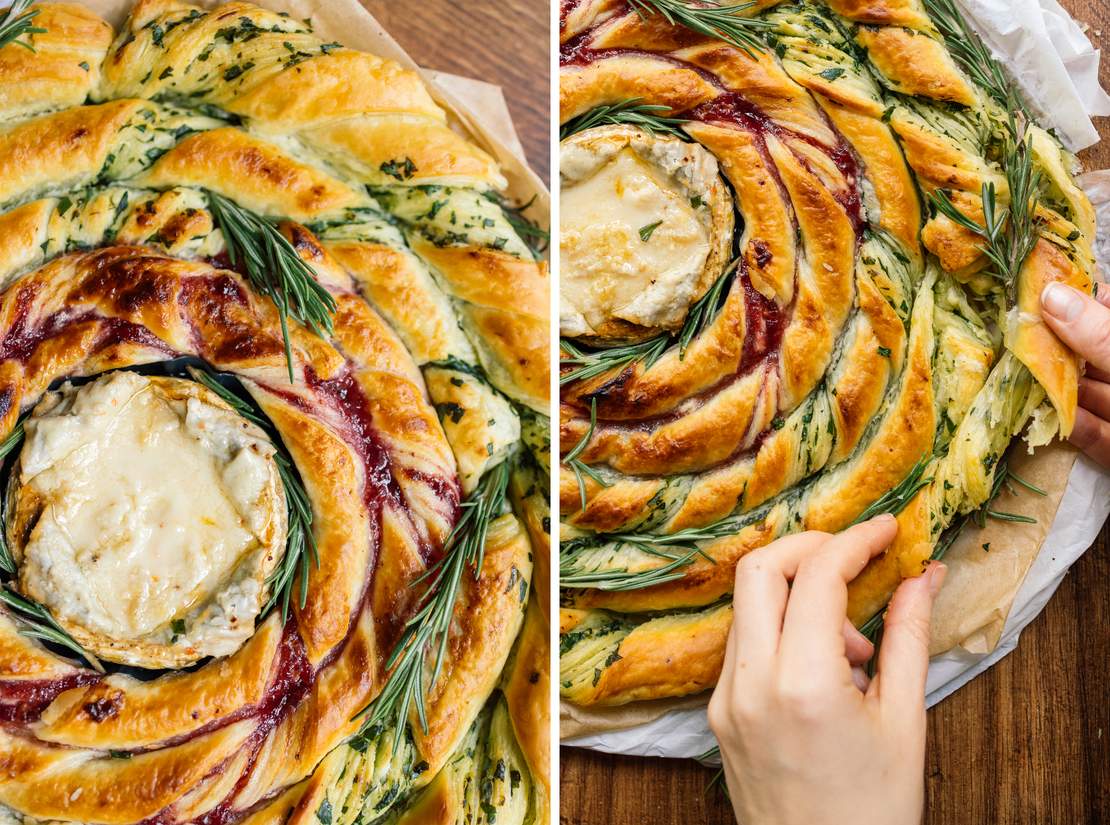 R868 Puff Pastry Swirl with Plant-Based Baked Camembert